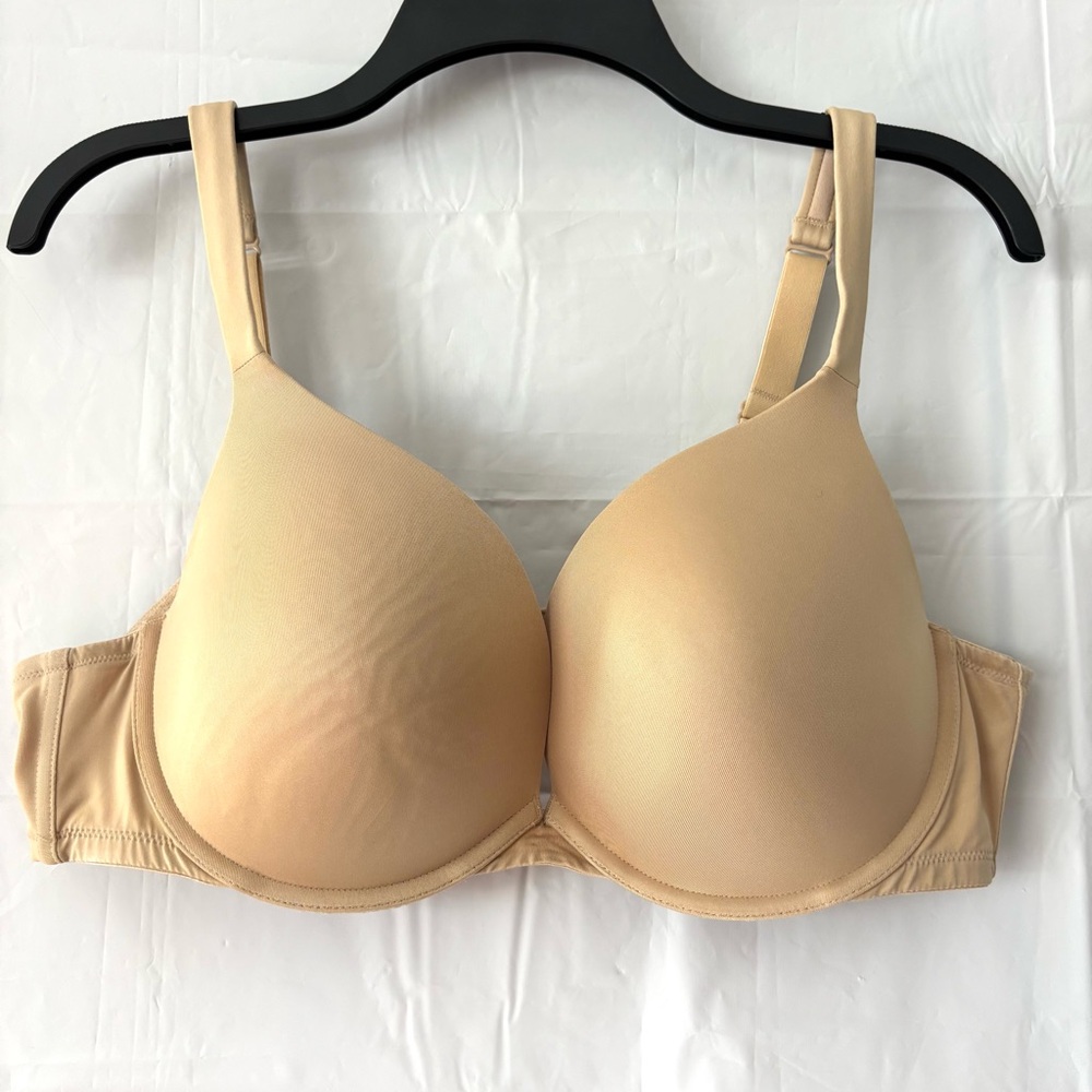 NWOT Cacique tan nude Smooth Boost Plunge Seamless Bra SZ 42C